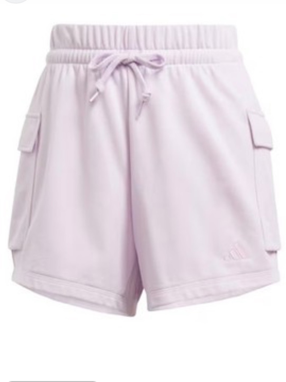 3/$20 - adidas Women's Essentials Cargo Shorts in Soft Lilac, sz M